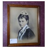 Victorian Oak Framed portrait,