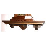 Walnut Clock Shelf, 28" W. x 6" D.