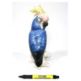 East German Porcelain parrot, 11" H.