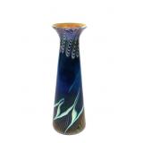 Signed Art glass vase, 11.5" H.