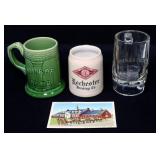 Lot: Vintage Advertising mugs and postcards,