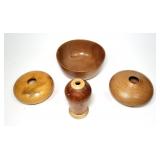 Lot of Treenware, 4 pcs.