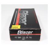 Box of Blazer .40 S & W 155-grain FMJ cartridges,