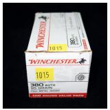 Box of Winchester .380 Auto 95-grain FMJ