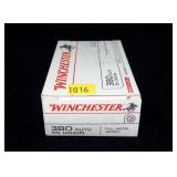 Box of Winchester .380 Auto 95-grain FMJ