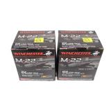 2- Boxes Winchester M22 .22 LR cartridges, 500