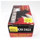 Box of American Eagle .17 WIN. Super Mag 20-grain