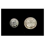 Lot, 2 US-NR naval buttons