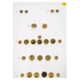 Lot, U.S. Army and naval buttons, 25 pcs.