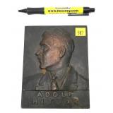 WWII Adolph Hitler wall plaque, 5" x 6 1/4"