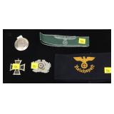 Lot, German WWII insignia armbands, 6 pcs.