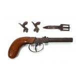 Percussion .38 Cal. Two barrel SxS Pistol, 3"