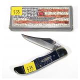 Case XX Navy Blue Bone Stainless Steel Pocket