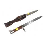 Early German/Austria marked bayonet with frog