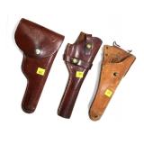 Lot, vintage holsters, 3 pcs.