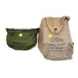 Lot, 2 U.S. gas masks, U.S. navy and riot control