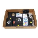 Lot, military wallets, watch bands, misc.