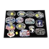 Lot, military belt buckles, 14 pcs.