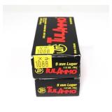 2- Boxes 9mm Luger 115-grain FMJ cartridges,