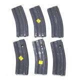 6- 30 Rd. AR .223 REM Mags w/cartridges -x6 mags