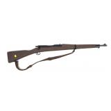 Military Training rifle with leather sling