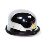 Chrome motorcycle helmet, XL