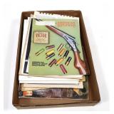 Lot, gun magazines, auction catalogs, misc.