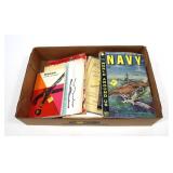 Lot, gun auction catalogs, reference books, misc.