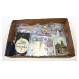 Lot, postcards, books, casino tokens, photos, lead