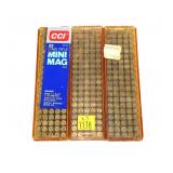3- Cases of CCI .22 LR Mini Mag cartridges, 100