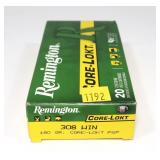 Box of Remington .308 WIN. 180-grain Core-Lokt