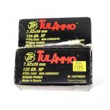 2- Boxes of 7.62x39mm 124-grain SP cartridges,