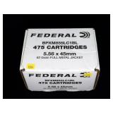Box of 475 Rds. 5.56x45mm 62-grain FMJ Federal