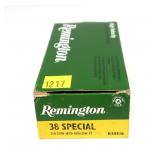 Box of Remington .38 Spl. 110-grain hollow point