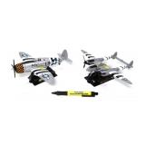 Lot, 2 model airplanes: P-38 Lightning and
