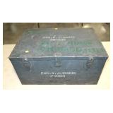 Metal military trunk (foot locker)