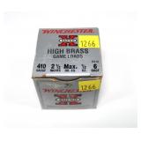 Box of Winchester .410 Ga. 2.5" No. 6 shot shells,