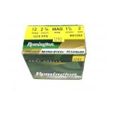 Box of Remington 12 Ga. 2.75" No. 2 steel shot,
