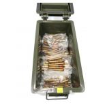 Lot, 100 Rds. 8mm Mauser w/plastic ammo can