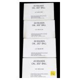 4- Boxes of .303 British (.303 Ball) cartridges,