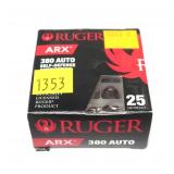 Box of .380 Auto self-defense cartridges, 25 Rds.