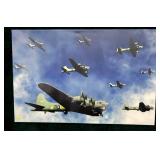36" x 24" Army/Air Force colored print on canvas