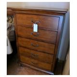 34" Cherry Finish 5- drawer highboys