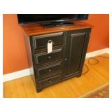 33" Pine 4 drawer 1 door chest/cabinet