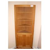 32" Oak corner hutch