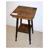 16" square oak stand