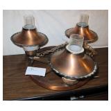 Hanging wagon wheel light fixture