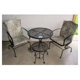 4 Pc. Patio set- 29" round table, 2 chairs and