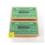 2- Vintage boxes of Winchester .38 S&W Special
