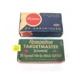 2- Vintage boxes of .38 SPL cartridges